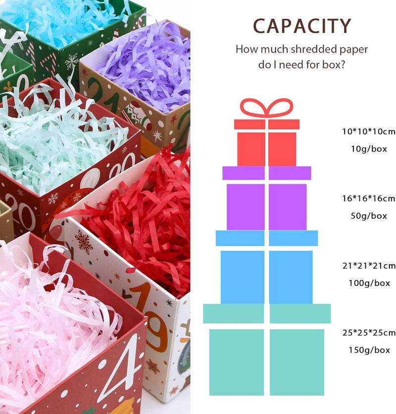 Pine nuts Crinkle Paper Filler for Gift Boxes Baskets Filler Paper Shred 7oz Crinkle Cut Paper for Christmas Wedding Birthday (Light blue) - Image 5